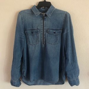 Denim Madewell Zipper Top
